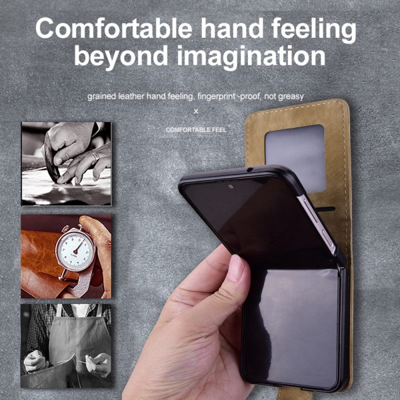 Cover Samsung Galaxy Z Flip 7 Fe Kaarthouder Met Kattenmotief Bescherming Hoesje