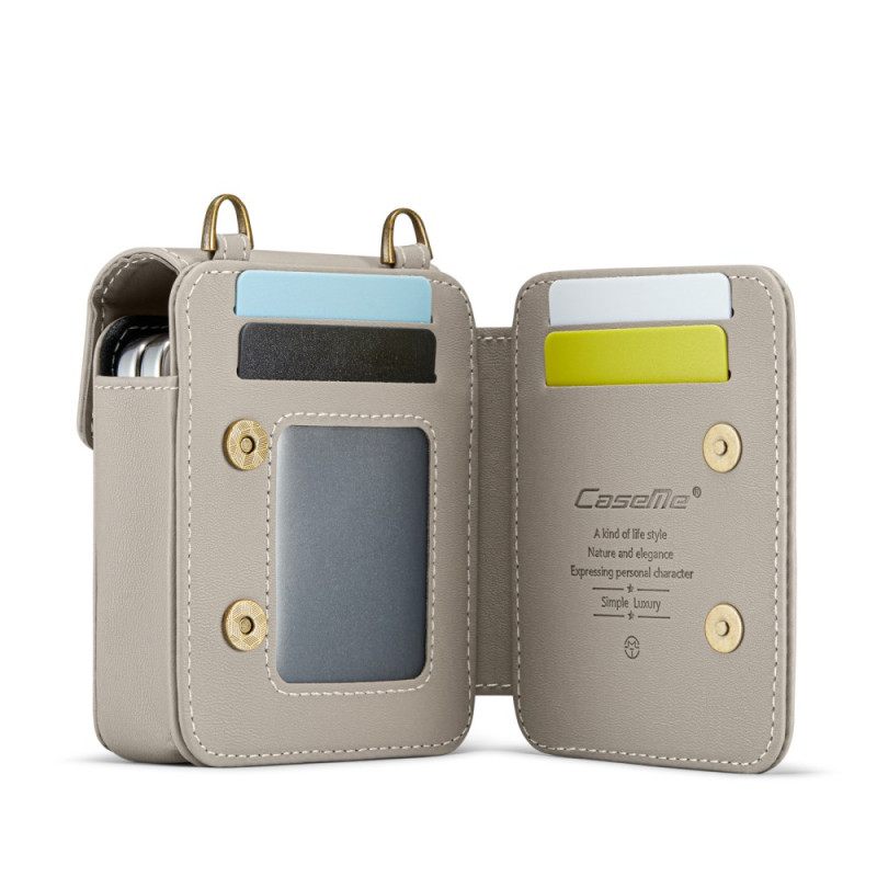 Hoesje Case Samsung Galaxy Z Flip 7 Fe Telefoonhoesje Rfid-portemonnee Met Schouderband