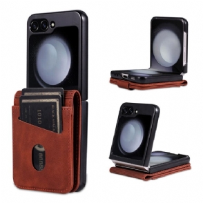 Hoesje Samsung Galaxy Z Flip 7 Fe Azns Kunstleren Kaarthouder Bescherming Hoesje