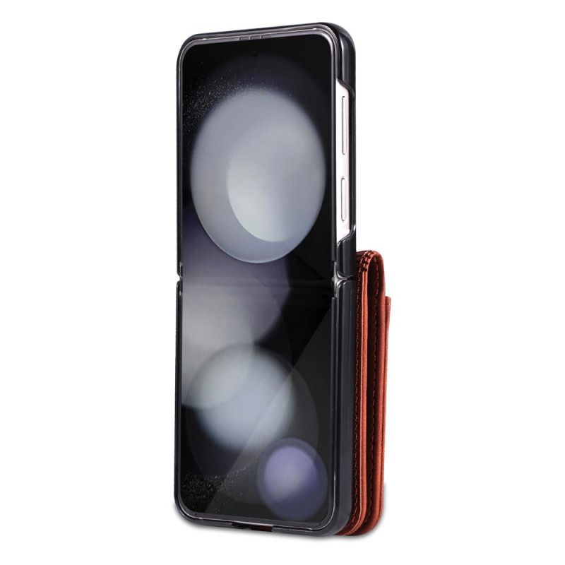 Hoesje Samsung Galaxy Z Flip 7 Fe Azns Kunstleren Kaarthouder Bescherming Hoesje
