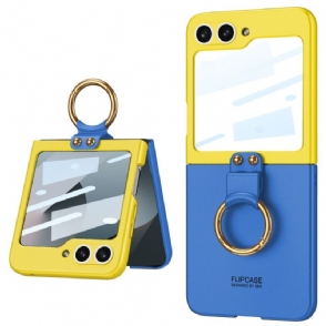 Hoesje Samsung Galaxy Z Flip 7 Fe Beschermer Voor Magnetisch Scharnier En Tweekleurige Standaard