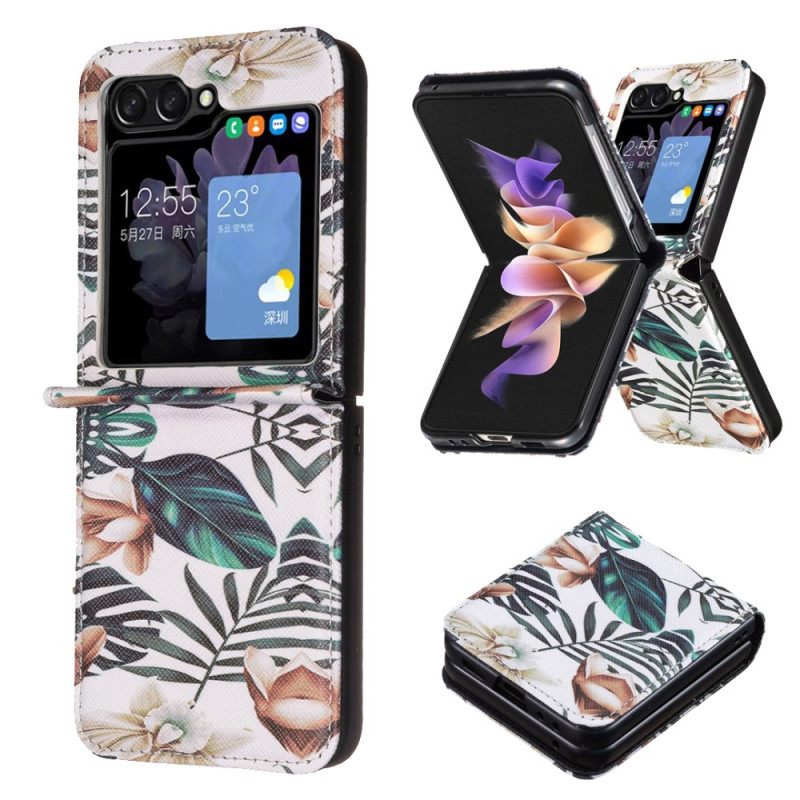 Hoesje Samsung Galaxy Z Flip 7 Fe Blad En Bloemen