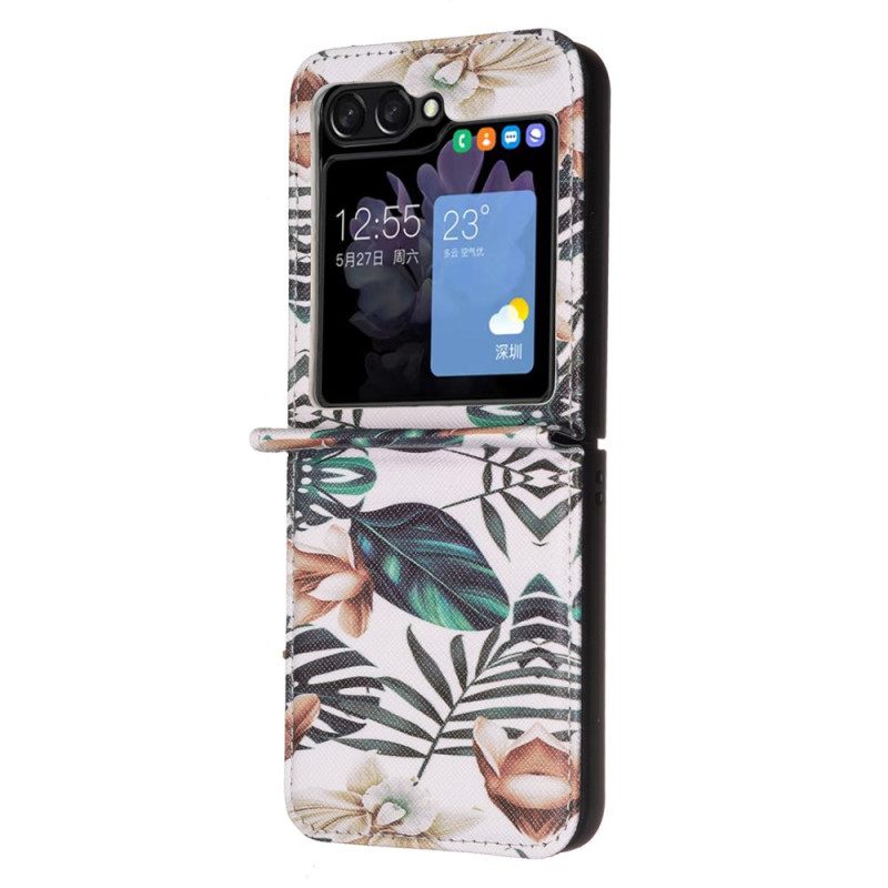 Hoesje Samsung Galaxy Z Flip 7 Fe Blad En Bloemen