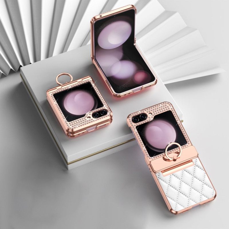 Hoesje Samsung Galaxy Z Flip 7 Fe Decoratie Met Strass-steentjes Bescherming Hoesje