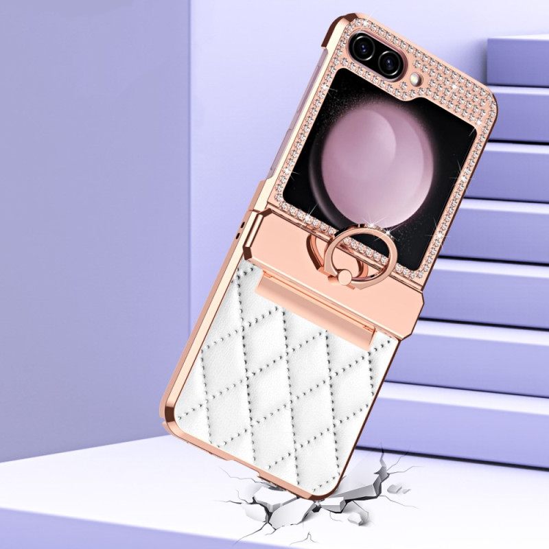 Hoesje Samsung Galaxy Z Flip 7 Fe Decoratie Met Strass-steentjes Bescherming Hoesje