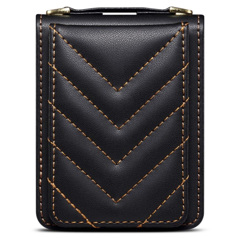 Hoesje Samsung Galaxy Z Flip 7 Fe Gewatteerde Kaarthouder En Schouderband