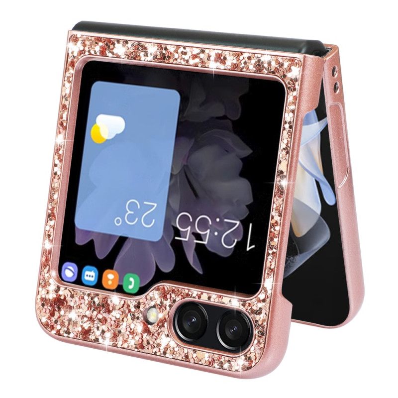 Hoesje Samsung Galaxy Z Flip 7 Fe Glitter Afwerking