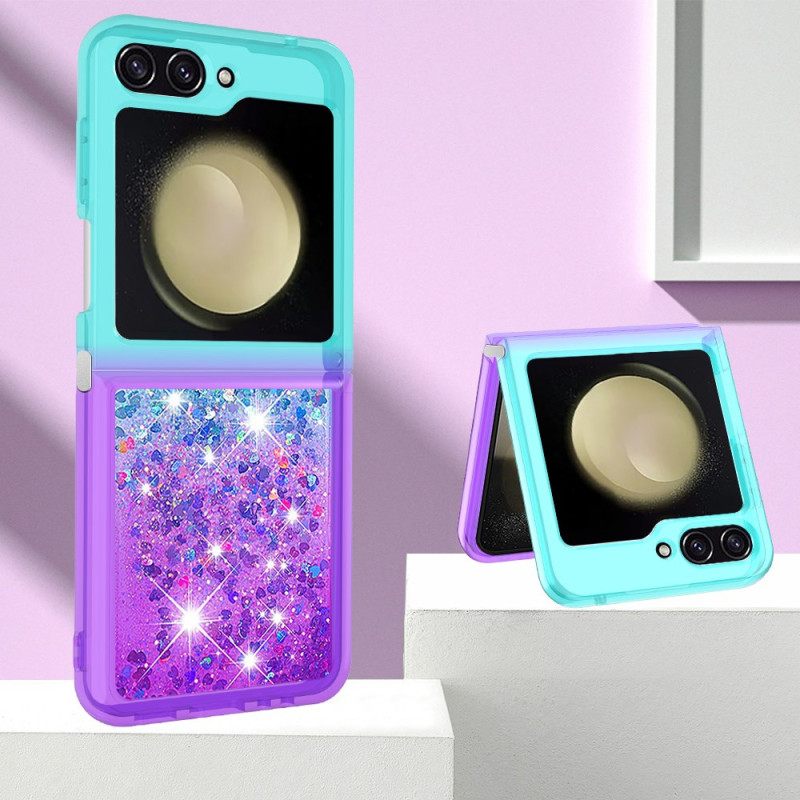 Hoesje Samsung Galaxy Z Flip 7 Fe Glitter Met Kleurverloop