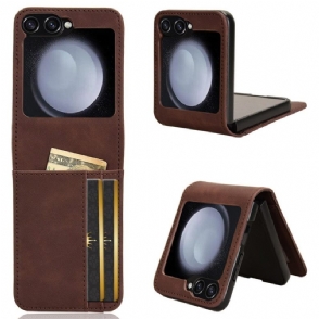 Hoesje Samsung Galaxy Z Flip 7 Fe Kaarthouder In Leren Stijl Bescherming Hoesje