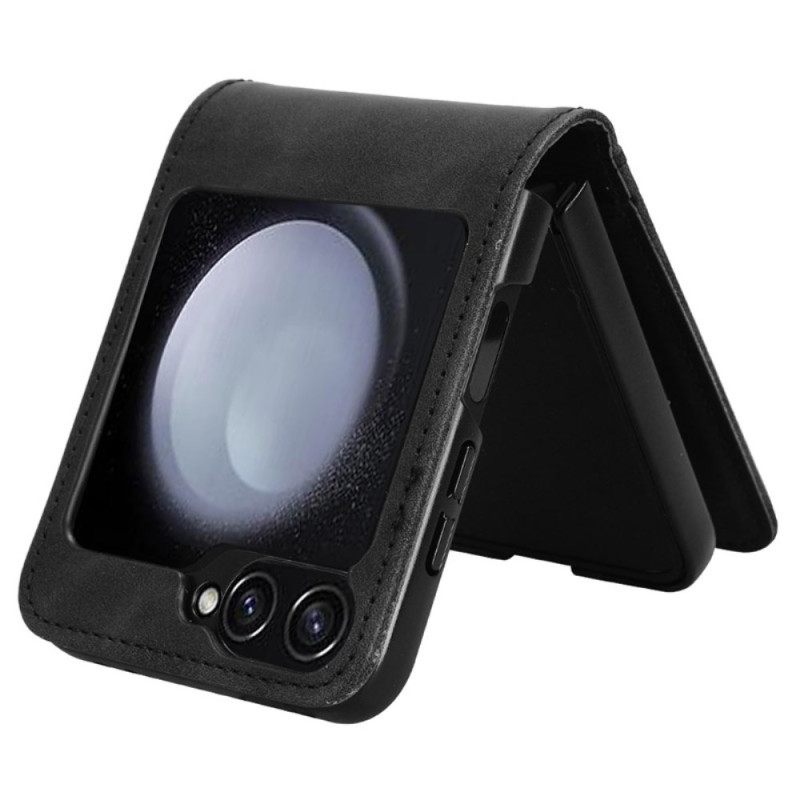 Hoesje Samsung Galaxy Z Flip 7 Fe Kaarthouder In Leren Stijl Bescherming Hoesje