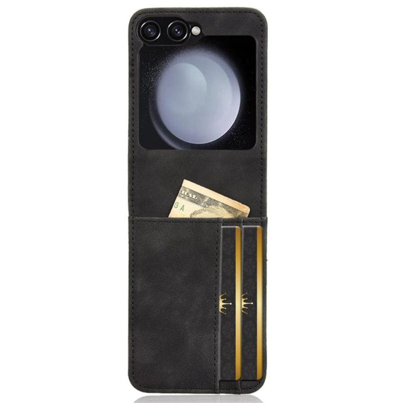 Hoesje Samsung Galaxy Z Flip 7 Fe Kaarthouder In Leren Stijl Bescherming Hoesje