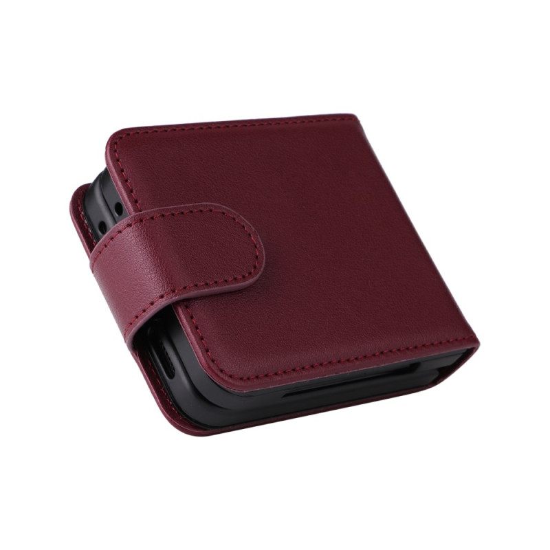 Hoesje Samsung Galaxy Z Flip 7 Fe Kaarthouder Met Leerlook