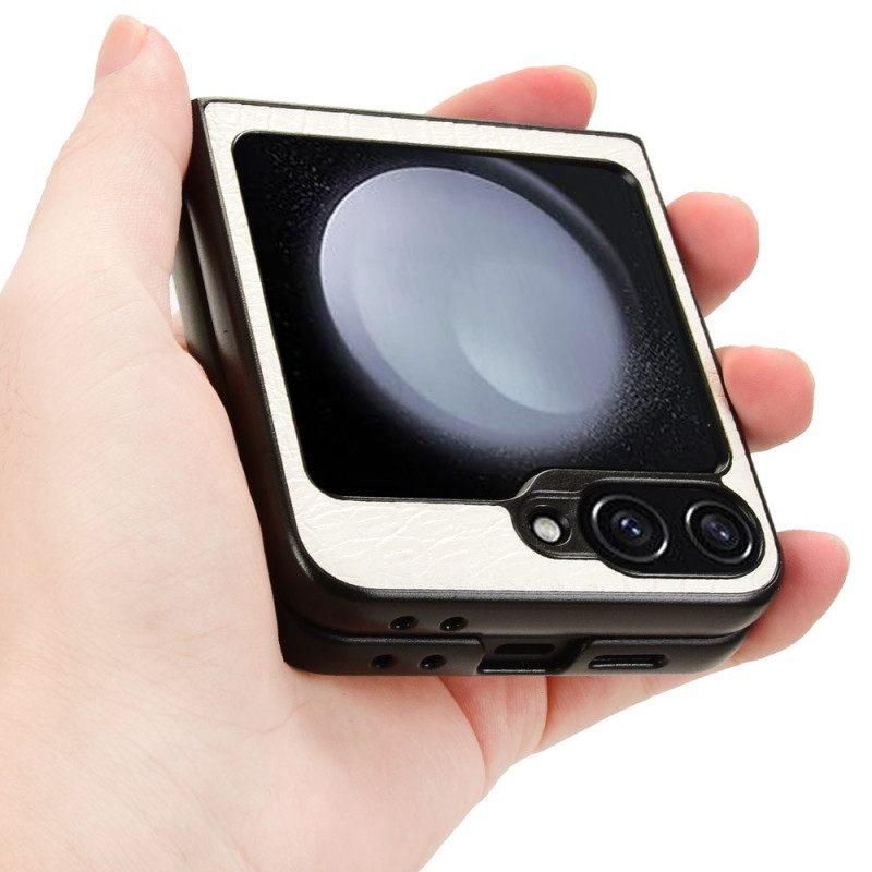 Hoesje Samsung Galaxy Z Flip 7 Fe Krokodillenleerstructuur