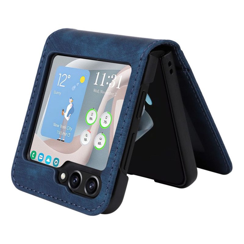 Hoesje Samsung Galaxy Z Flip 7 Fe Lederlook Kaart Houder