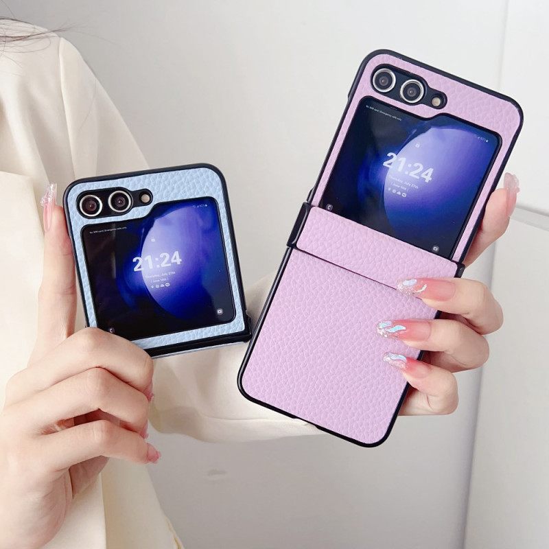 Hoesje Samsung Galaxy Z Flip 7 Fe Lychee-patroon Bescherming Hoesje