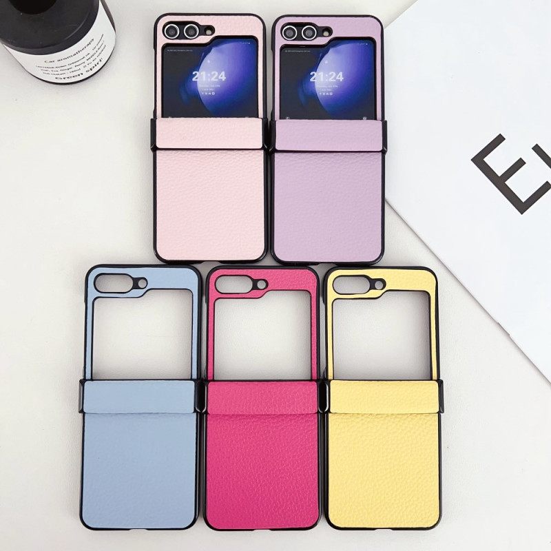 Hoesje Samsung Galaxy Z Flip 7 Fe Lychee-patroon Bescherming Hoesje