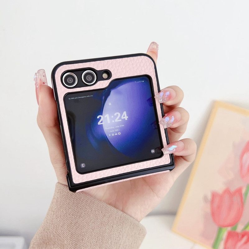 Hoesje Samsung Galaxy Z Flip 7 Fe Lychee-patroon Bescherming Hoesje