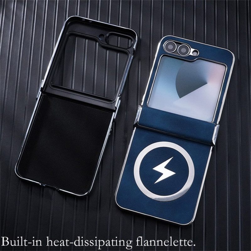 Hoesje Samsung Galaxy Z Flip 7 Fe Magsafe-compatibel Lederlook Bescherming Hoesje