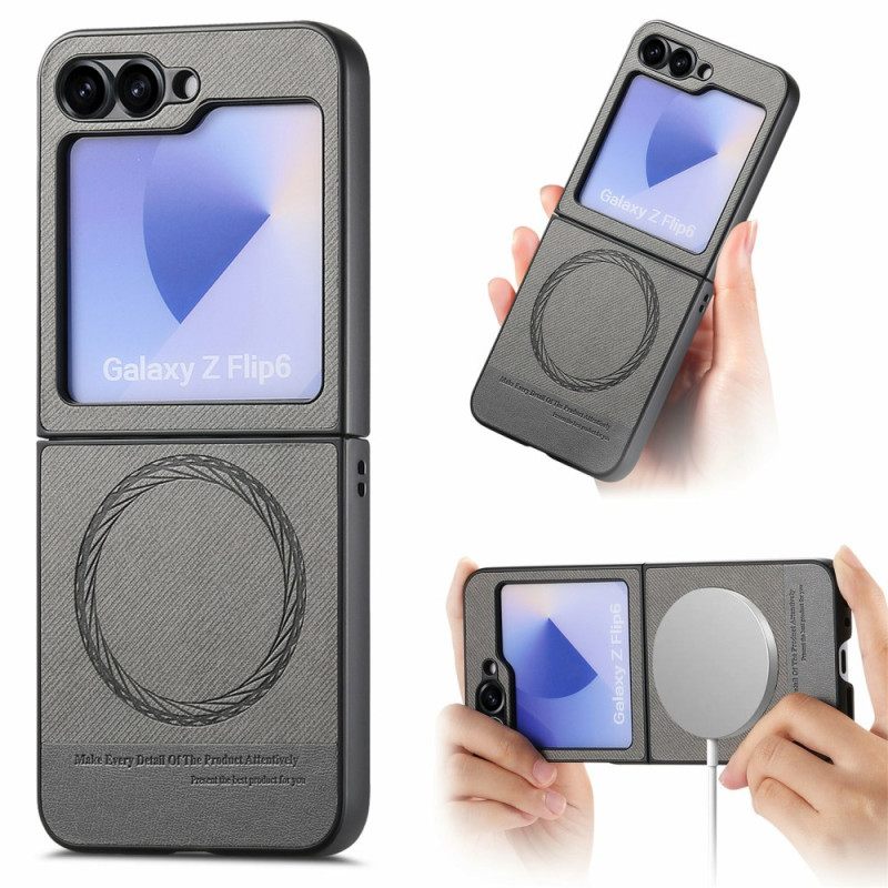 Hoesje Samsung Galaxy Z Flip 7 Fe Magsafe-compatibel Met Denimtextuur