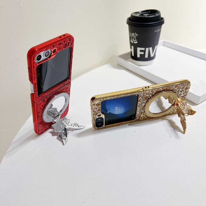 Hoesje Samsung Galaxy Z Flip 7 Fe Strijksteen Vlinderstandaard