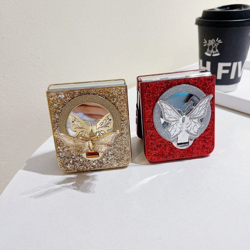 Hoesje Samsung Galaxy Z Flip 7 Fe Strijksteen Vlinderstandaard