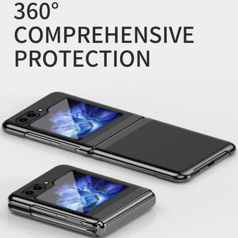 Hoesje Samsung Galaxy Z Flip 7 Fe Transparant Design En Metallic Effect