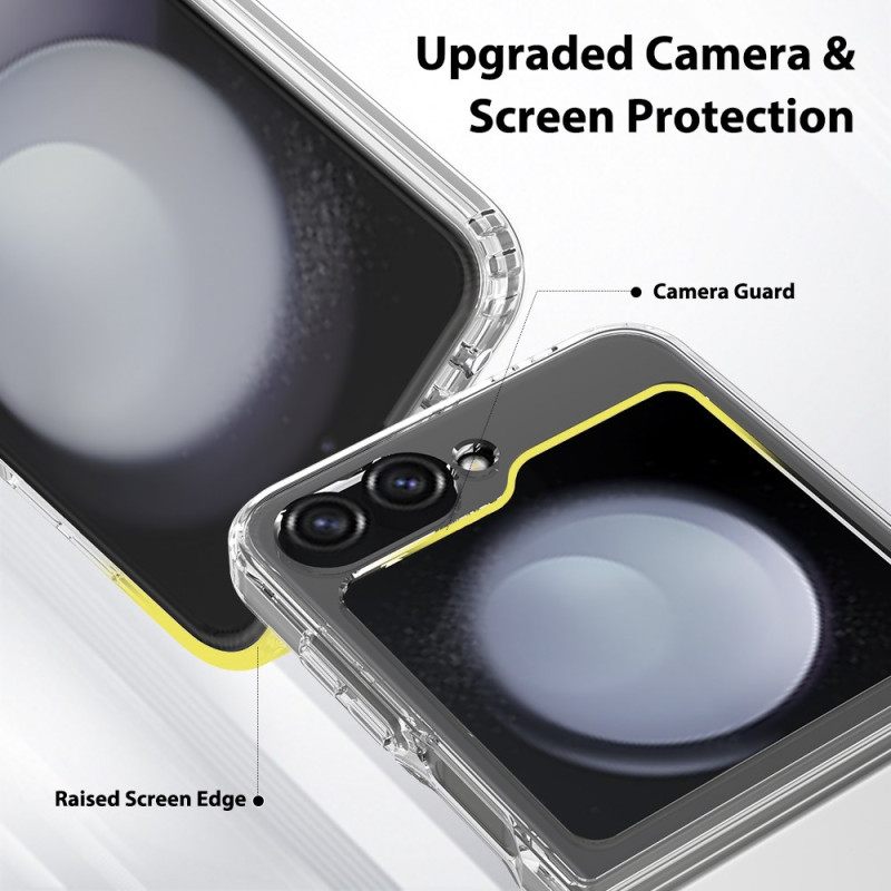 Hoesje Samsung Galaxy Z Flip 7 Fe Transparant Ontwerp Uit Één Stuk Bescherming Hoesje