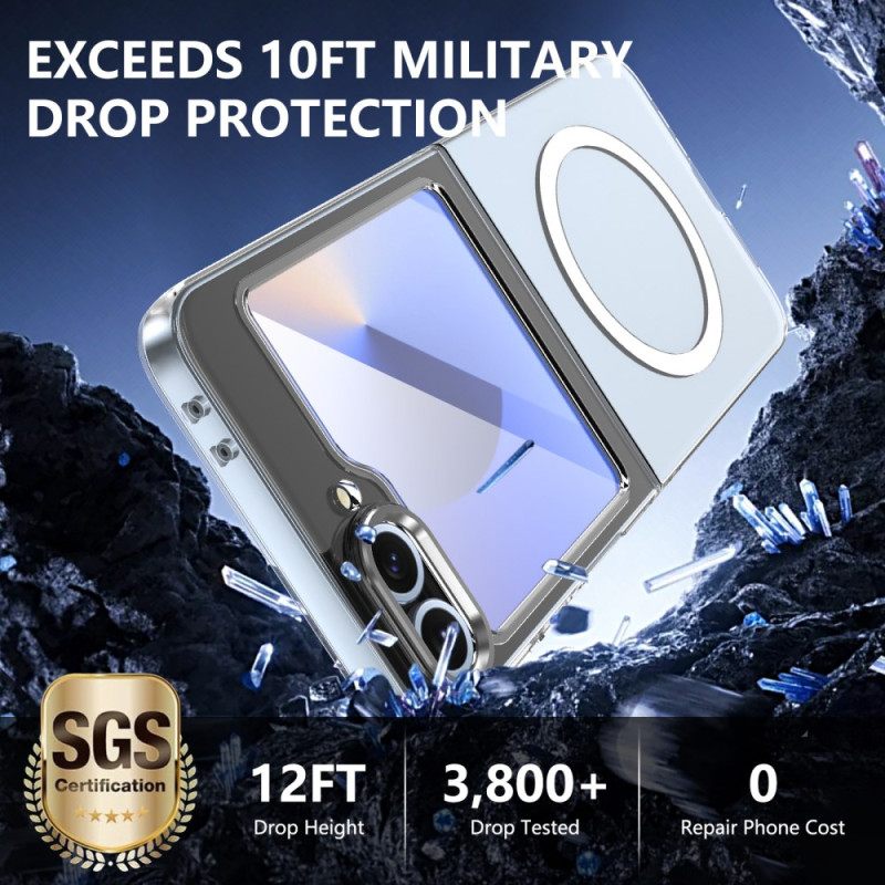 Hoesje Voor Samsung Galaxy Z Flip 7 Fe Magsafe-compatibel Doorschijnend Met Schermbeschermer