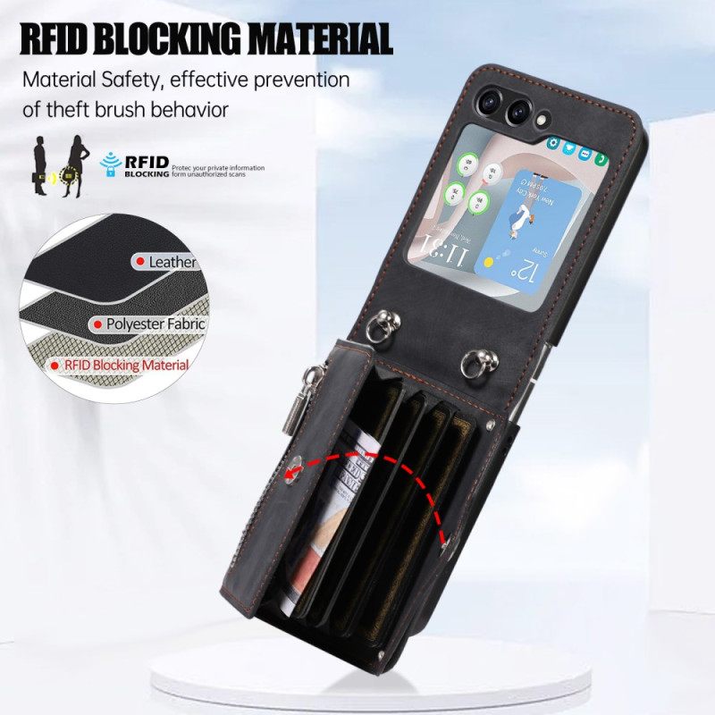 Hoesje Voor Samsung Galaxy Z Flip 7 Fe Portemonnee En Schouderband