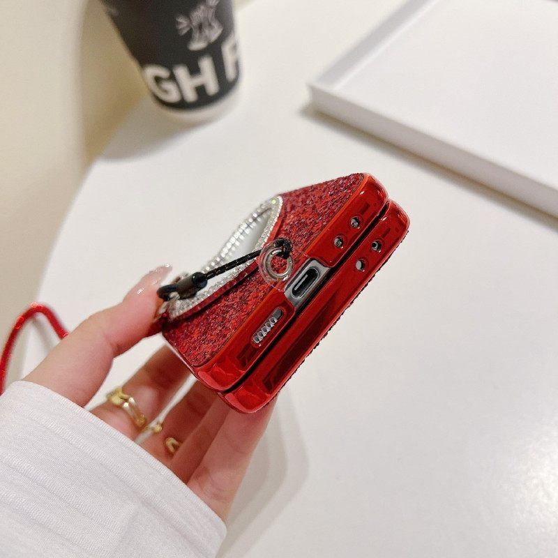 Hoesje Voor Samsung Galaxy Z Flip 7 Fe Spiegel En Bandje