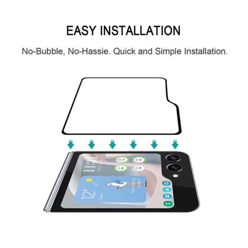 Schermbeschermer Van Gehard Glas Voor Samsung Galaxy Z Flip 7 Fe / Z Flip 6. Zwarte Randen