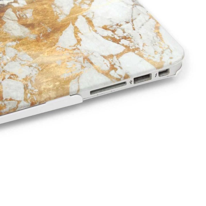 Macbook Pro 13 Inch Marmeren Omhulsel - Goud / Grijs