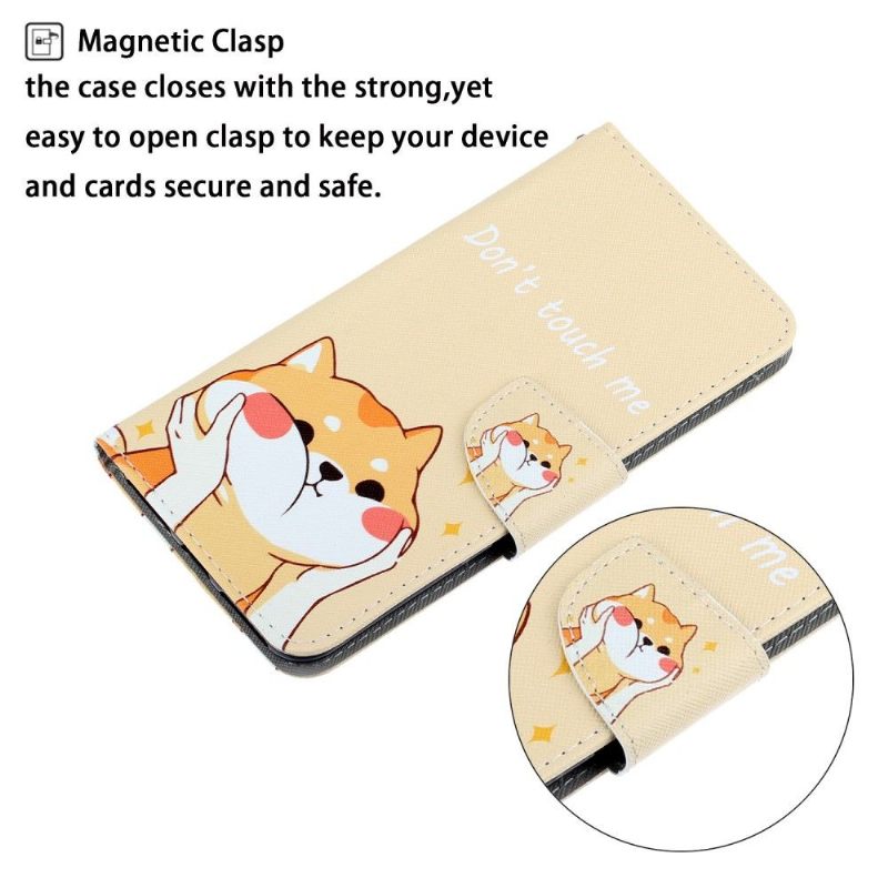 Folio-hoesje voor Xiaomi Mi 10T Lite Raak Mij En Kat Niet Aan