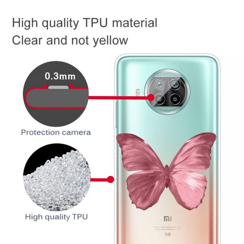 Hoesje voor Xiaomi Mi 10T Lite Roze Vlinder