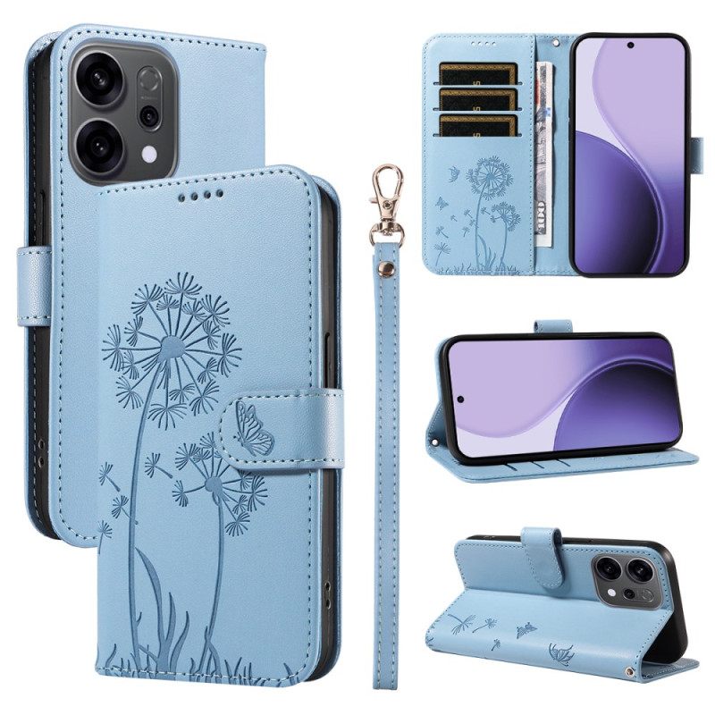 Bescherming Hoesje Oppo Reno 14f 5g Paardenbloemen Met Koord