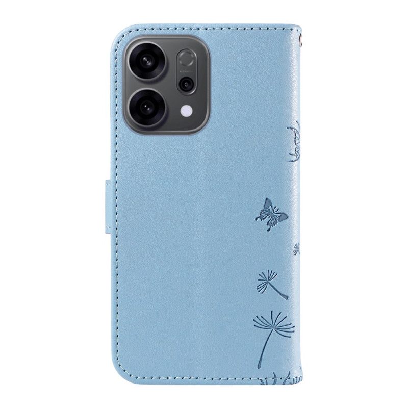 Bescherming Hoesje Oppo Reno 14f 5g Paardenbloemen Met Koord