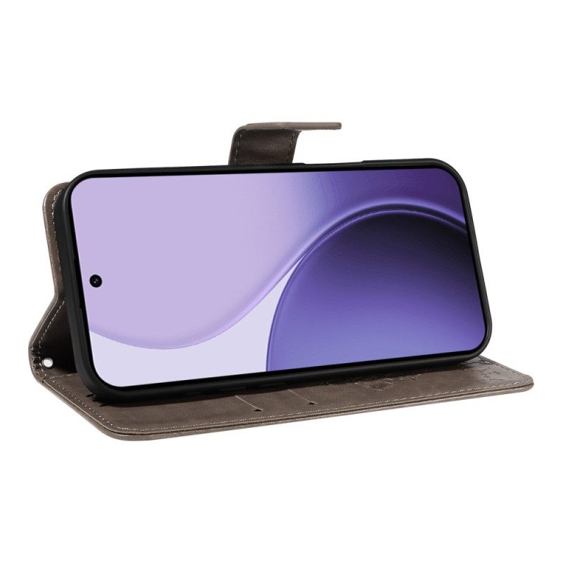 Flip Case Leren Oppo Reno 14f 5g Boom En Kat