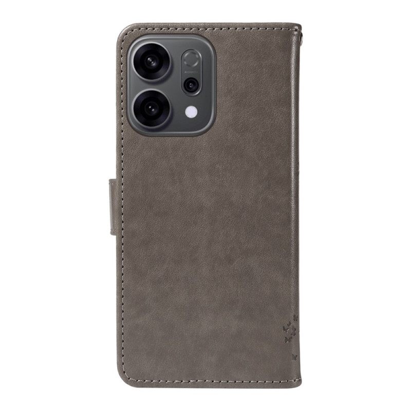 Flip Case Leren Oppo Reno 14f 5g Boom En Kat
