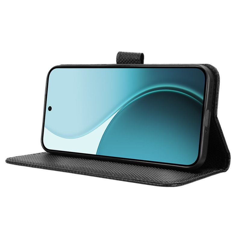 Folio-hoesje Oppo Reno 14f 5g Diamantpatroon