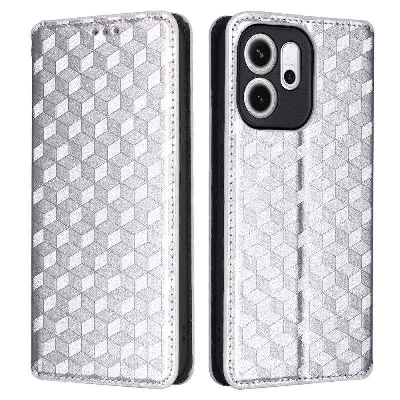 Folio-hoesje Oppo Reno 14f 5g Telefoonhoesje Diamantpatroon