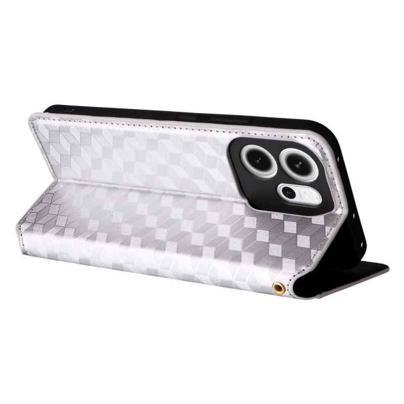 Folio-hoesje Oppo Reno 14f 5g Telefoonhoesje Diamantpatroon