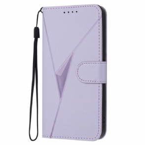 Folio-hoesje Oppo Reno 14f 5g Telefoonhoesje Driehoekspatroon