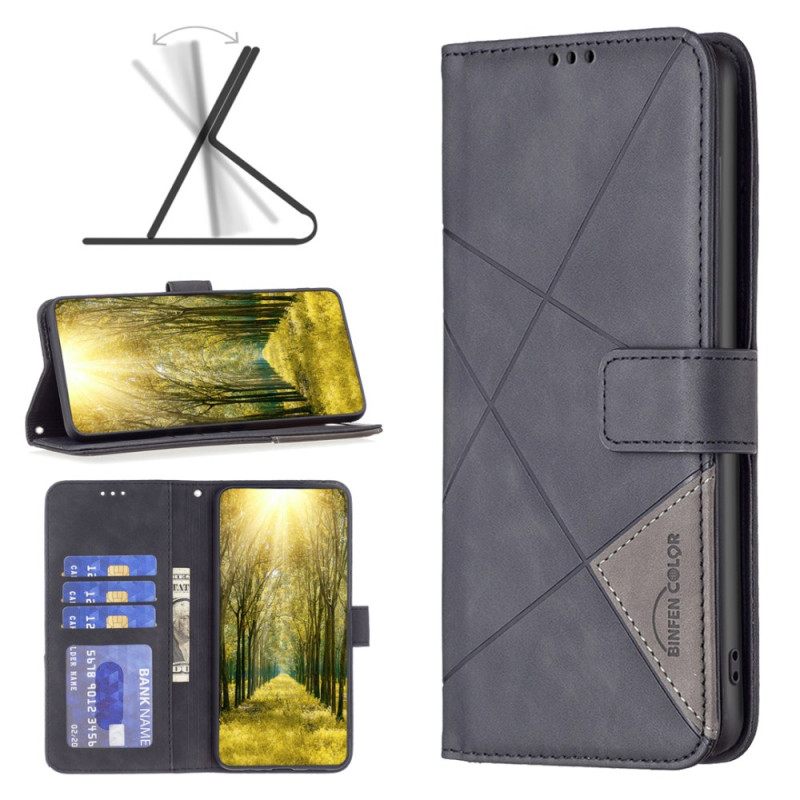 Folio-hoesje Oppo Reno 14f 5g Telefoonhoesje Geometrische Binfen-kleur