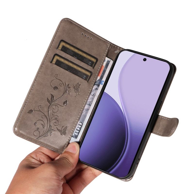 Folio-hoesje Oppo Reno 14f 5g Telefoonhoesje Kleine Bloemen