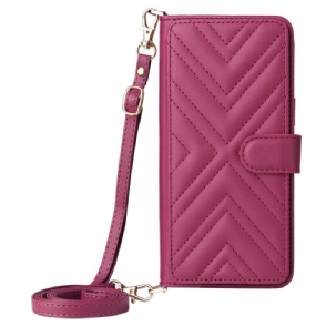 Folio-hoesje Oppo Reno 14f 5g Telefoonhoesje Premium Design Met Schouderband En Draagkoord