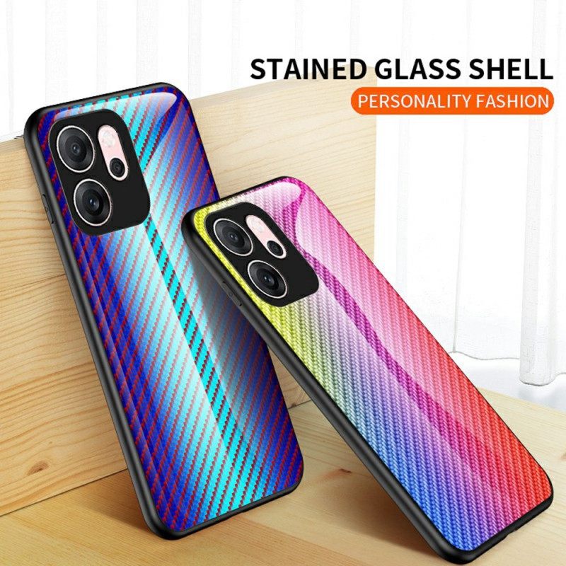 Hoesje Voor Oppo Reno 14f 5g Gehard Glas Met Koolstofvezel