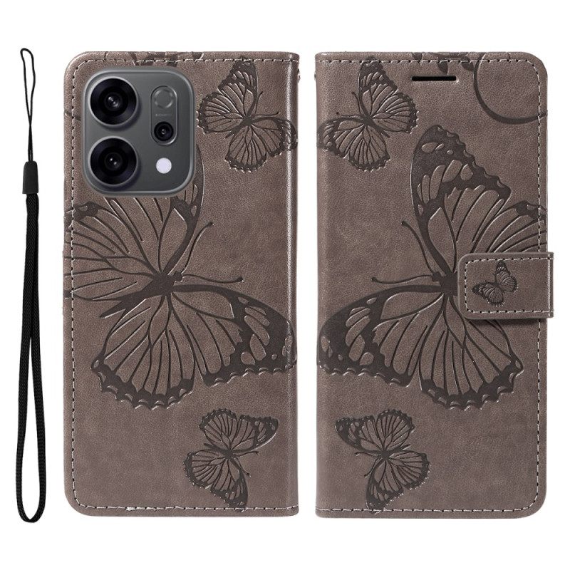 Leren Hoesje Oppo Reno 14f 5g Reuzenvlinders