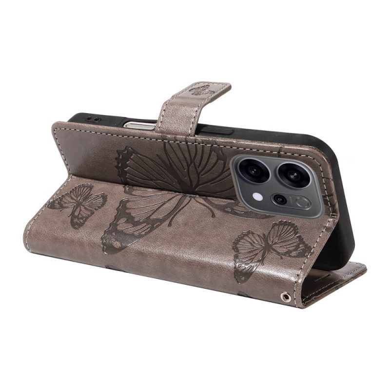 Leren Hoesje Oppo Reno 14f 5g Reuzenvlinders