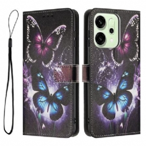 Leren Hoesje Voor Oppo Reno 14f 5g Vlinders