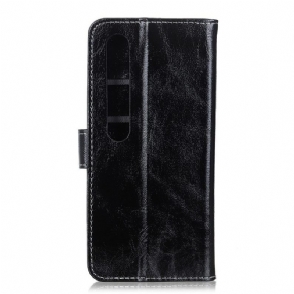 Leren Hoesje voor Xiaomi Mi 10 / 10 Pro Luxe Stiksels Met Leereffect